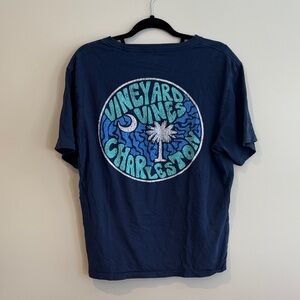 Vineyard Vines Charleston SC Dark Blue Graphic Tee
